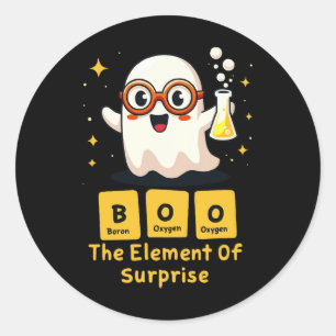 Adesivo Química Periódica Engraçada Nerd Fantasma Boo Hall