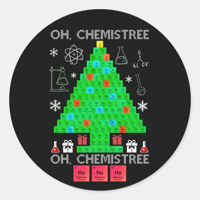 Adesivo Quimistree Chemistree Engraçado Ciência (Frente)
