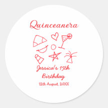 Quinceanera aniversário de 15 anos vermelho festa