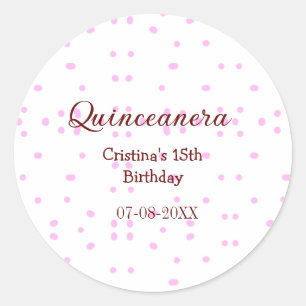 Adesivo Quinceanera anos 15 de aniversário adicione nome p
