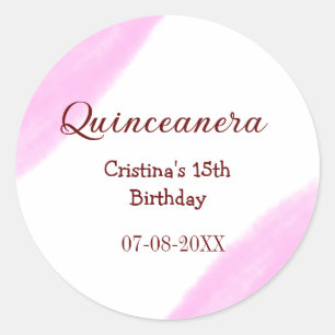 Adesivo Quinceanera anos 15 de aniversário adicione nome t