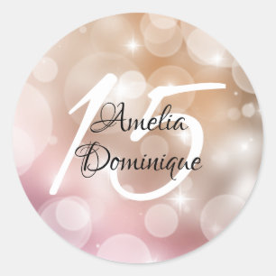 Adesivo Quinceanera Blush Pink Bokeh