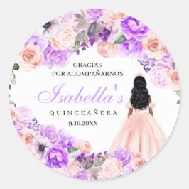 Adesivo Quinceanera Clássica, Rosa E Púrpura, Quilás Cláss