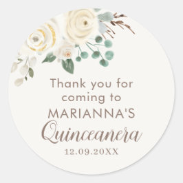 Adesivo Quinceanera Dreamy White Floral Stickers