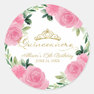 Adesivo Quinceanera Floral Quente