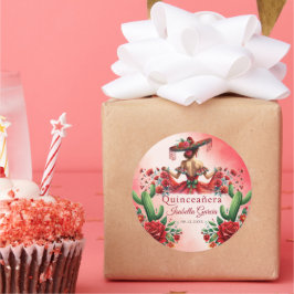 Adesivo Quinceañera Red Estilo Mexicano