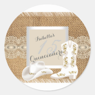 Adesivo Quinceanera Renda de Estopa Vaqueira
