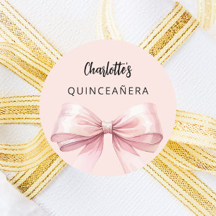 Adesivo Quinceanera rosa arco