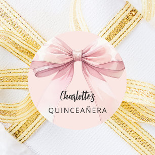 Adesivo Quinceanera rosa arco