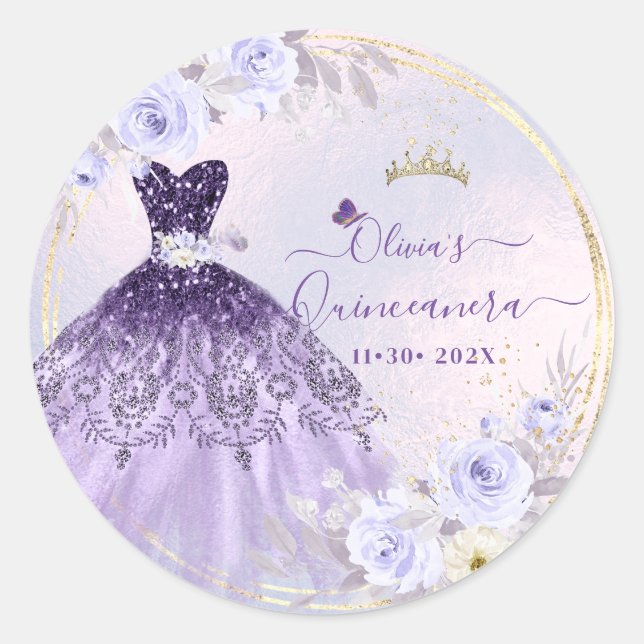 Adesivo Quinceanera Roxo Roxo do ArtsApp H2 (Frente)