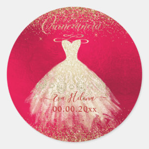 Adesivo Quinceañera, Sparkle+Shimmering, Faux Dourado
