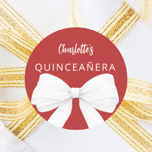 Adesivo Quinceanera vermelha arco