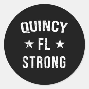 Adesivo Quincy Fl Lembrança de Pátria Forte Vacação Flórid