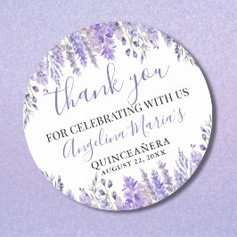 Adesivo Quinze Anos Roxo Obrigada