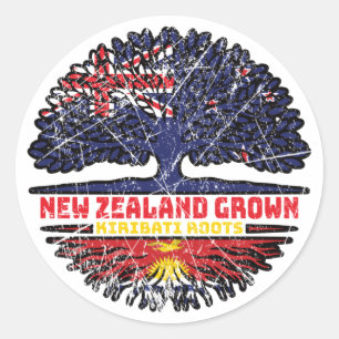 Adesivo Quiribati I-Kiribati Nova Zelândia Árvore neozelan