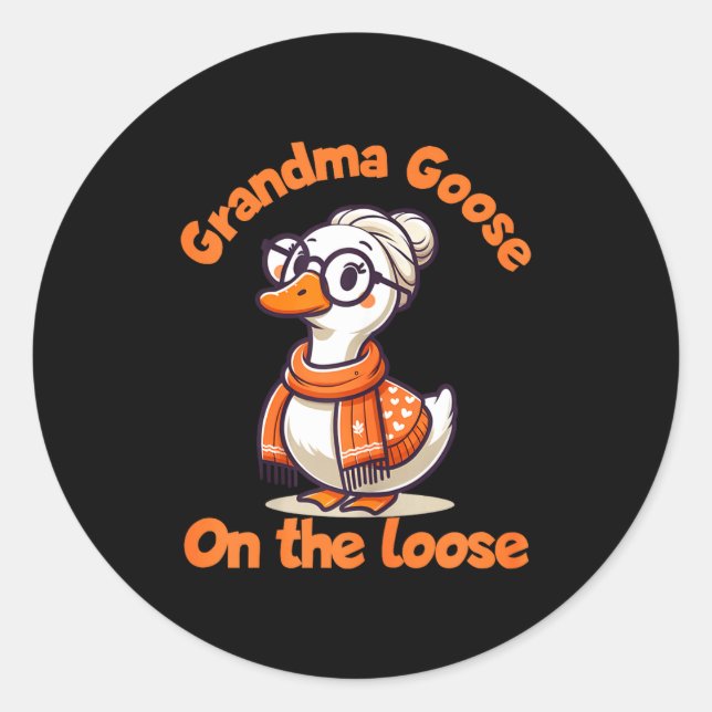 Adesivo Quirky Goose Creations Funny Grandma Goose On The  (Frente)