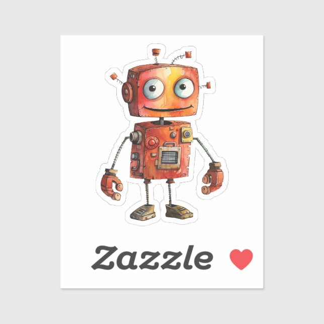 Adesivo Quirky Robots (design nº 8) (Folha)