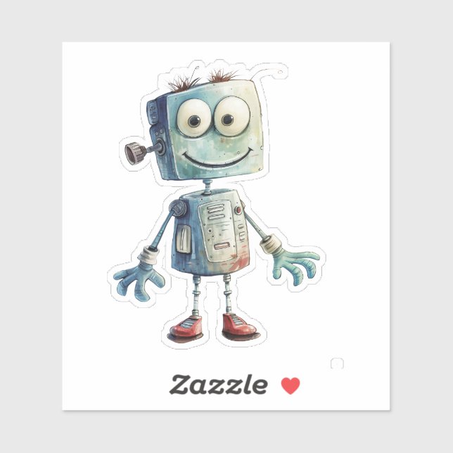 Adesivo Quirky Robots (design nº 9) (Folha)