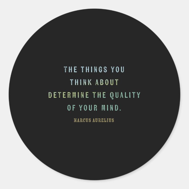 Adesivo Quote By Marcus Aurelius, Mindset Motivational Quo (Frente)