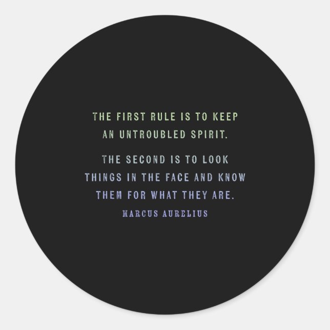 Adesivo Quote By Marcus Aurelius Stoic, Mindset Motivation (Frente)