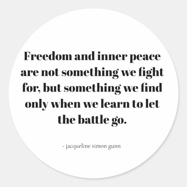 Adesivo Quotes about inner peace (Frente)
