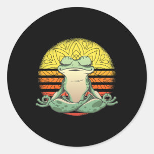 Adesivo Rã de ioga meditação esporte