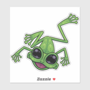 Adesivo Rã Feliz da Árvore Verde