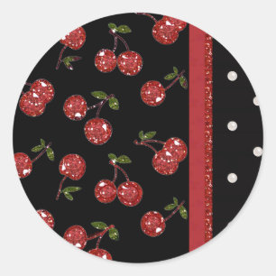 Adesivo RAB Rockabilly Cerejas Muito Vermelhas Pretas