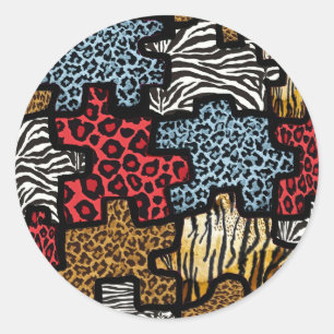 Adesivo RAB Rockabilly Estampa Animal Puzzle