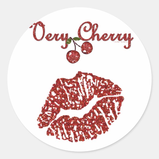 Adesivo RAB Rockabilly Muito Cherry Kiss (Frente)