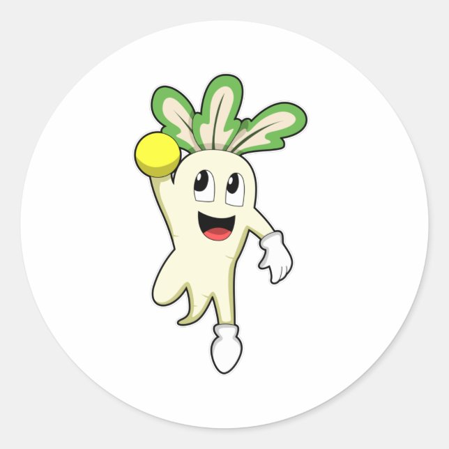 Adesivo Rabanete no jogador de Andebol com o Handball (Frente)