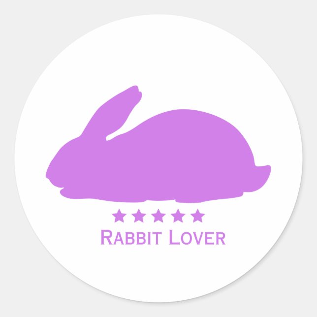 Adesivo Rabbit Lover em Púrpura (Frente)