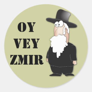 Adesivo Rabino judaico engraçado de Oy Vey - desenhos