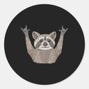 Adesivo Raccoon Asl Gesture Mão Surda Audição Perda de Awa