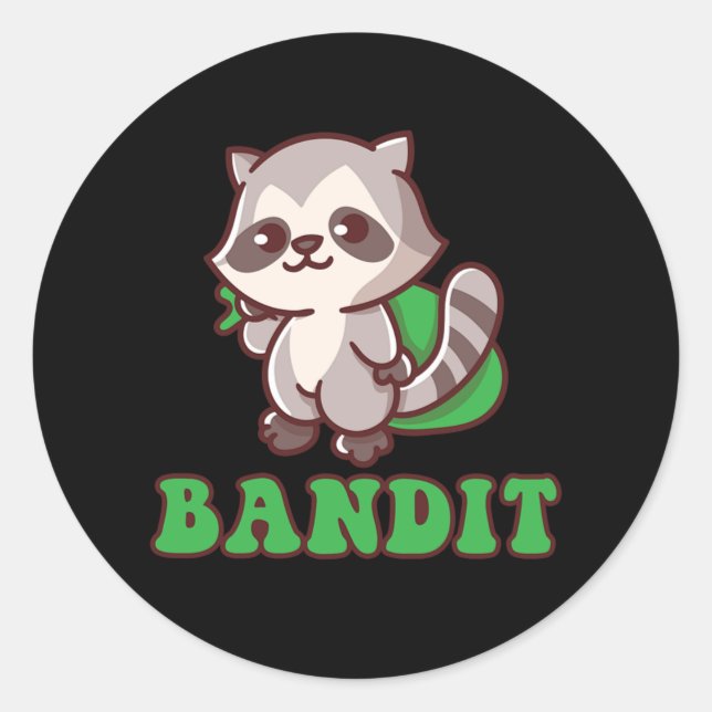 Adesivo Raccoon Bandit Trash Forest Fome (Frente)