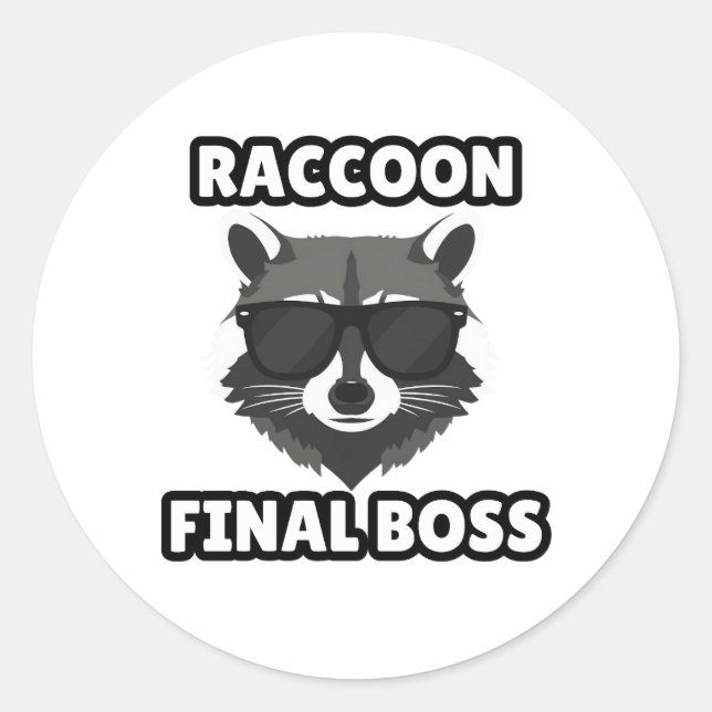 Adesivo Raccoon Final Boss Sticker (Frente)