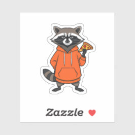 Adesivo Raccoon Pizza Sticker – Cute Cartoon Scrapbooking