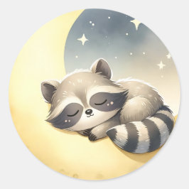 Adesivo Raccoon sobre as Crianças de Animais da Floresta d