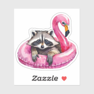 Adesivo Raccoon Summer Floatie Sticker