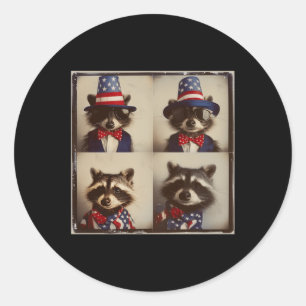 Adesivo Raccoon Vintage Photo Machine Style, Independência