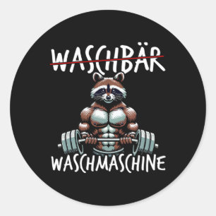 Adesivo Raccoon Washing Machine Raccoon Malhação Bodybuild