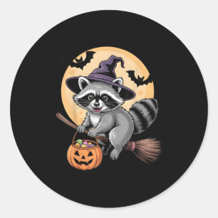 Adesivo Raccoon Witch Hat Pumpkin Halloween Costume Men Wo