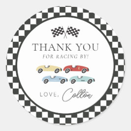 Adesivo Race Car Aniversário Obrigado Pinheiros