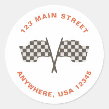 Race Car - endereço de retorno de aniversário