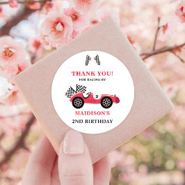 Adesivo Race Car Red Festa de aniversário