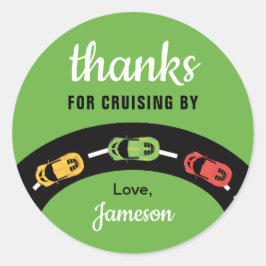 Adesivo Race Track Boys 4th Birthday Green