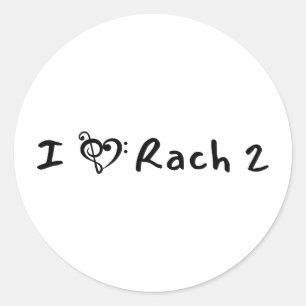 Adesivo Rach 2 Minimalista Preto Música Clássica Texto