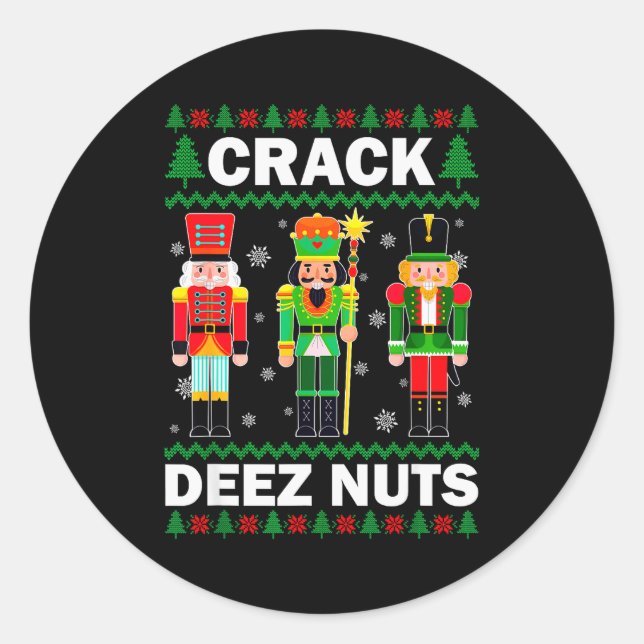 Adesivo Rache Deez Nuts Natal Divertido  (Frente)