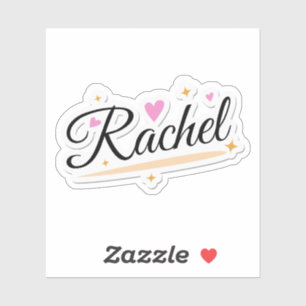 Adesivo Rachel name fofo design