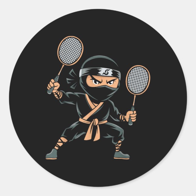 Adesivo Racket da Equipe Shuttle - Tribunal Racquet Badmin (Frente)